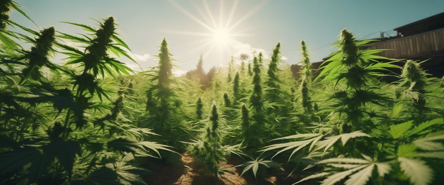 Healthy cannabis garden