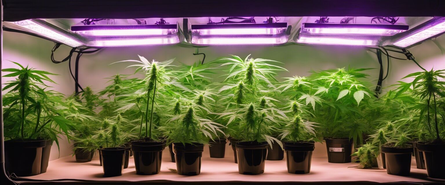 Indoor cannabis grow setup